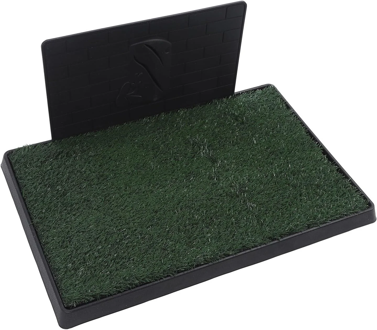 پد چمن سگ، توالت داخلی سگ با سینی سیستم 3 لایه، چمن مصنوعی قابل شستشو و استفاده مجدد، جعبه بستر قابل حمل برای توله سگ کوچک (سایز بزرگ با بافل)