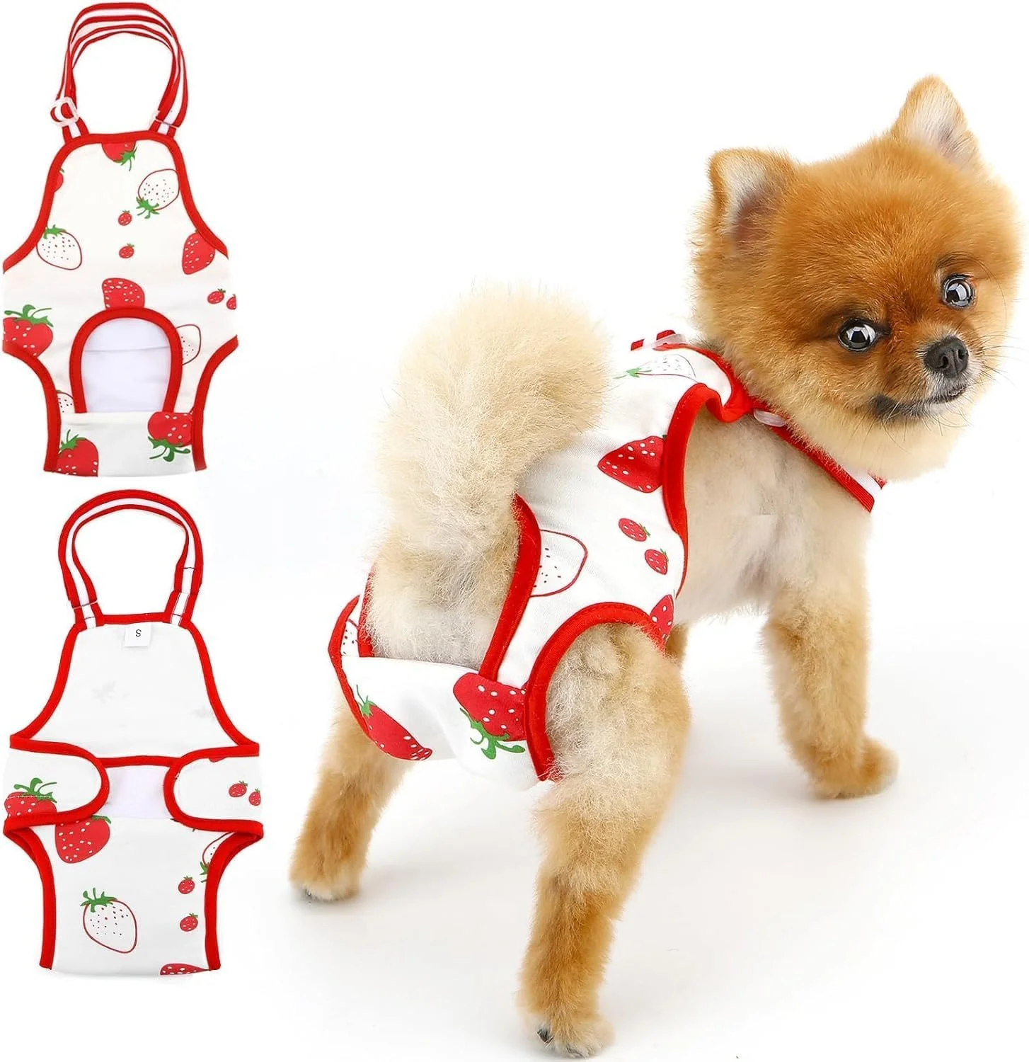 شورت بهداشتی سگ، شورت بهداشتی قابل شستشو زنانه با بند قابل تنظیم، شورت حیوانات خانگی قابل استفاده مجدد، لباس زیر سگ برای سگ های نر، سایز M