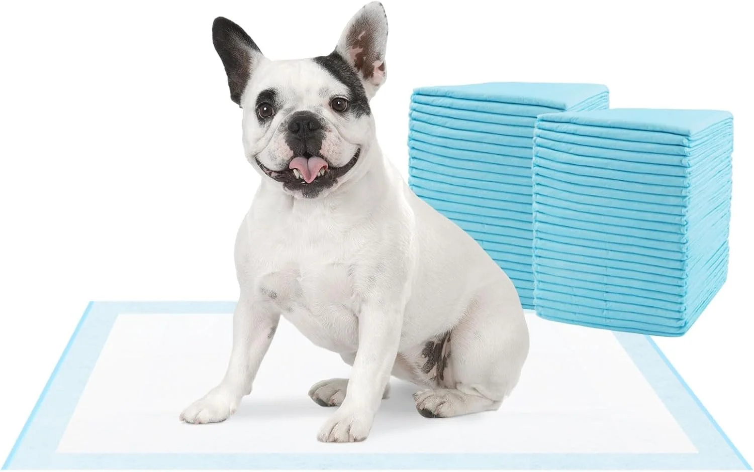 پدهای آموزشی یکبار مصرف سگ DELIFUR - پد ادرار سگ و گربه برای آموزش حیوانات خانگی، ضد نشت، 5 لایه، 50 عدد پد ادرار برای سگ و گربه. (آبی 45*60 سانتی متر)