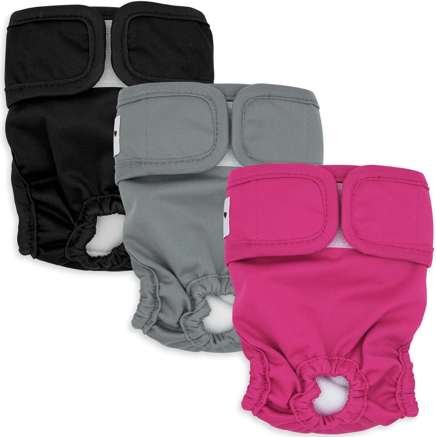 شورت بهداشتی سگ ماده قابل استفاده مجدد 3 عددی، شورت فیزیولوژیکی حیوانات خانگی با بند شانه قابل تنظیم، سایز S، رنگ های متنوع