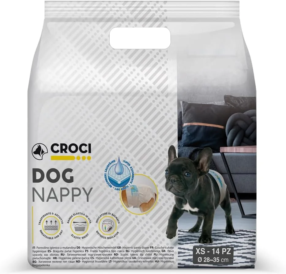 پوشک سگ کروسی مدل C6028305، سایز XS، بسته 14 عددی