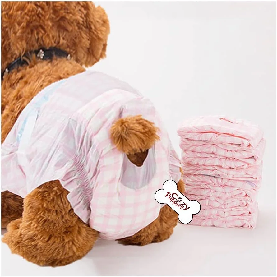 پوشک سگ یکبار مصرف برای سگ و گربه ماده، شلوار بهداشتی سگ، پوشش نرم، جذب فوق العاده و ضد نشت، پوشک بی اختیاری سگ، پوشک توله سگ (کوچک)