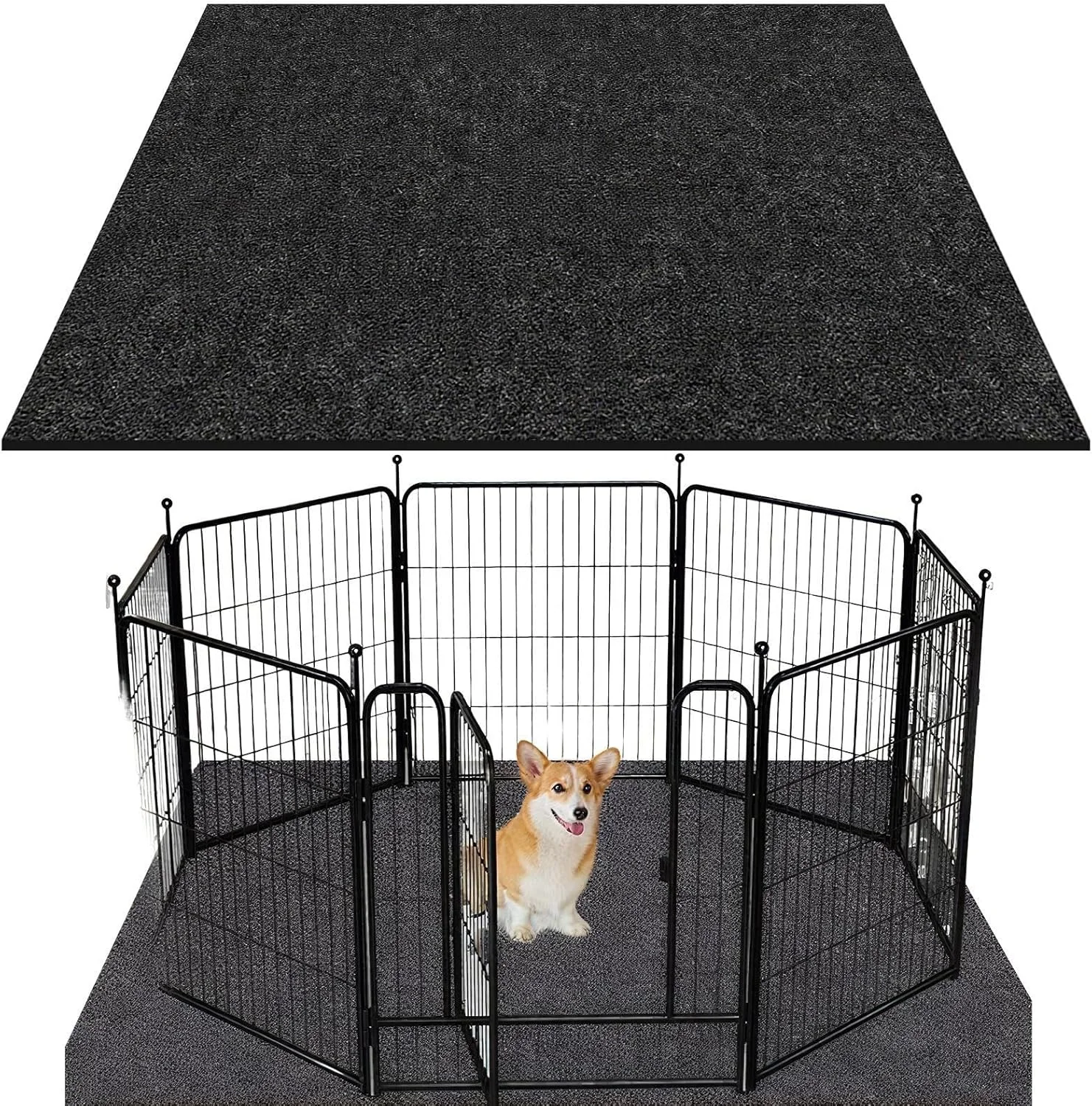 زیرانداز قفس سگ، محافظ کف قفس سگ برای آموزش باکس - ضد لغزش، قابل استفاده مجدد، جذب سریع ادرار، پد بازی برای زایمان و آموزش دستشویی