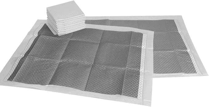 پدهای یکبار مصرف و تجزیه پذیر برای حیوانات خانگی – خشک شدن سریع و ضد نشت با 6 لایه و پلیمر فوق جاذب، SAP- 2 گرم – ایده آل برای آموزش دستشویی سگ ها – 50 عدد، 45x60 سانتی متر – زغال بامبو