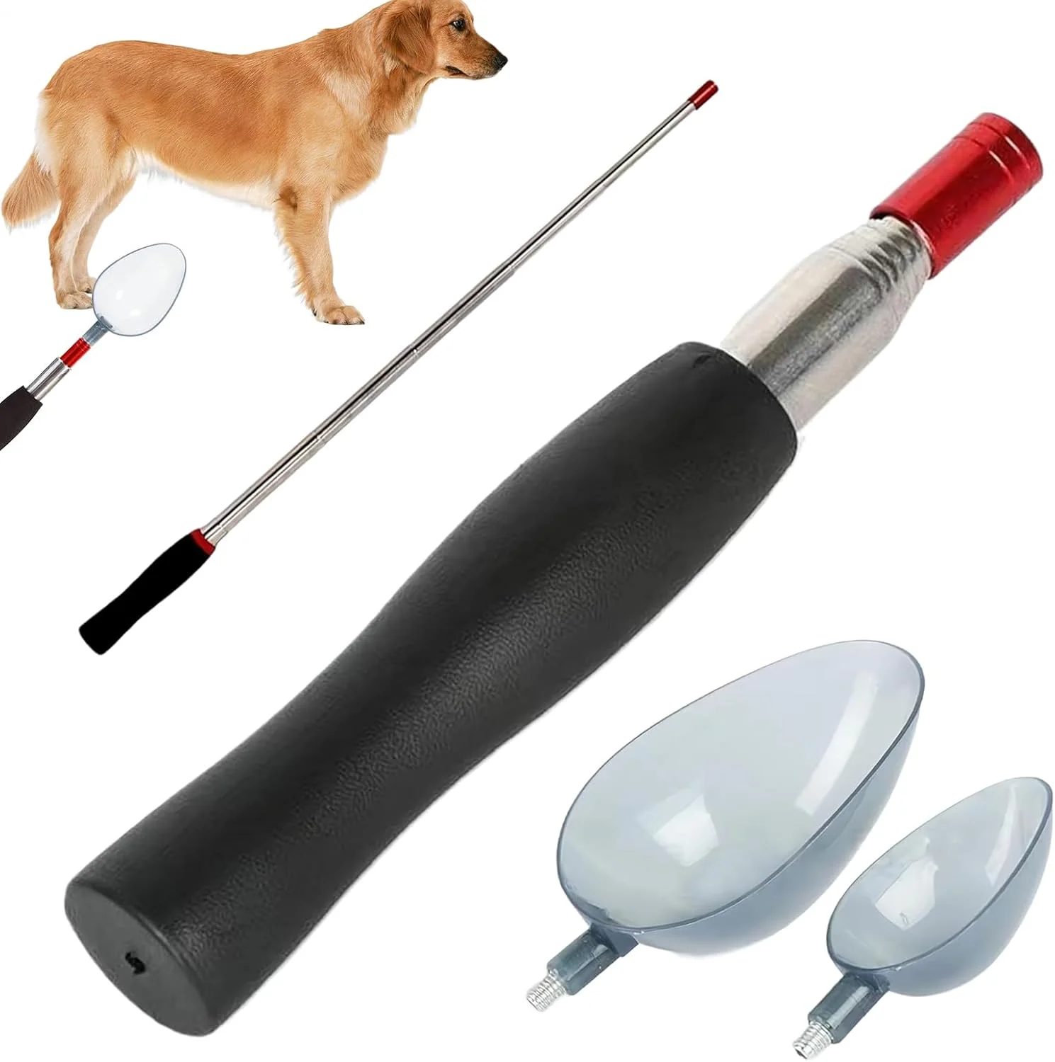 کیت جمع آوری ادرار سگ | جمع کننده ادرار توله سگ با دسته بلند | جمع کننده ادرار تلسکوپی چند منظوره برای سگ ها، مناسب برای خانه، حیاط، آپارتمان و مسافرت