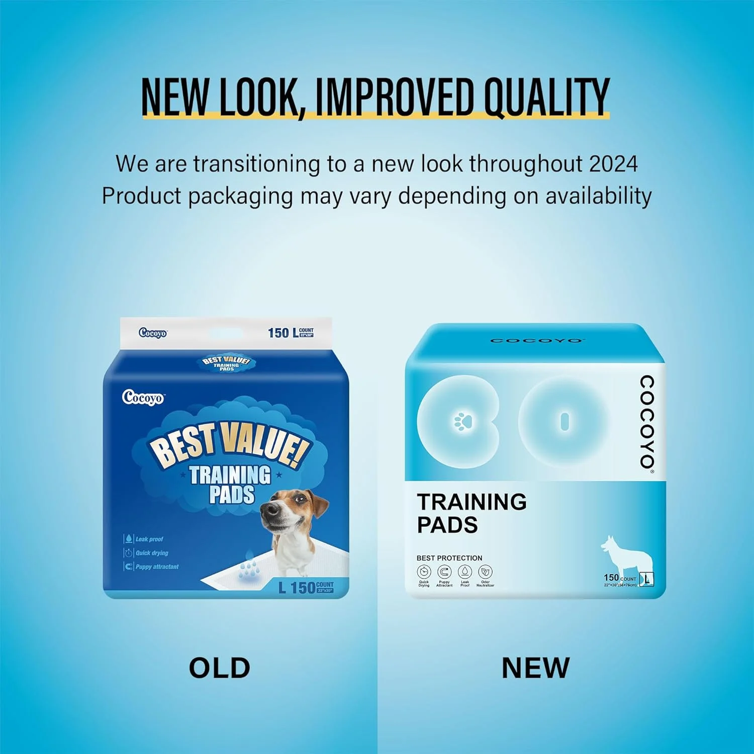 پدهای آموزشی سگ کوکویو، 56 در 76 سانتیمتر، 150 عدد سایز بزرگ