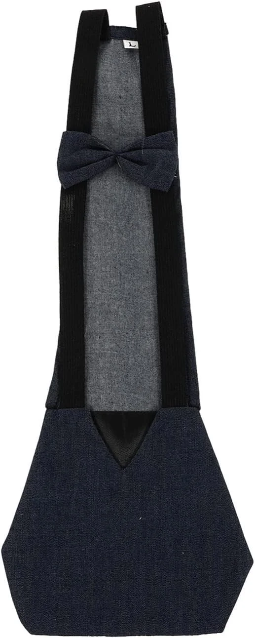 پوشک حیوانات خانگی، قابل شستشو و استفاده مجدد، پارچه ای، مناسب برای غاز، اردک و مرغ، با طرح پاپیون، سرمه ای