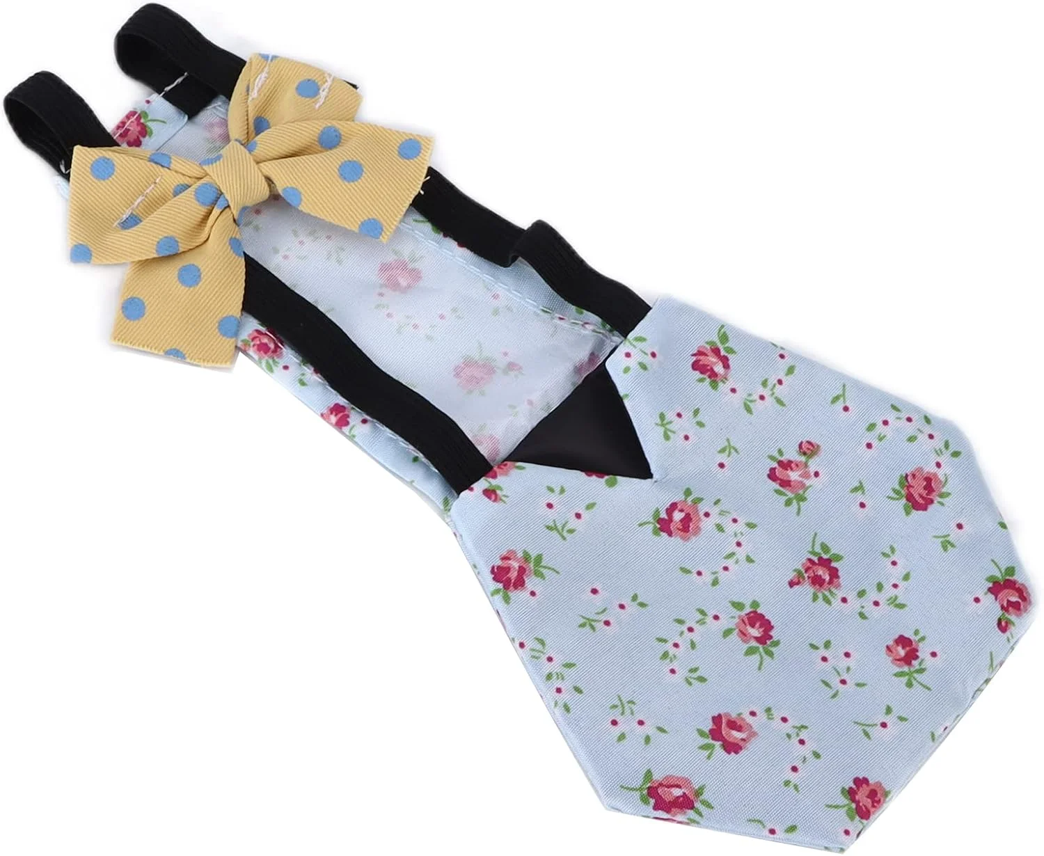 پوشک مرغ، پوشک حیوانات خانگی پارچه ای قابل استفاده مجدد برای طیور، لباس غاز تنفسی با پاپیون، پوشک اردک برای اردک های خانگی، برای خروس، مرغ و جوجه (آبی سایز M)