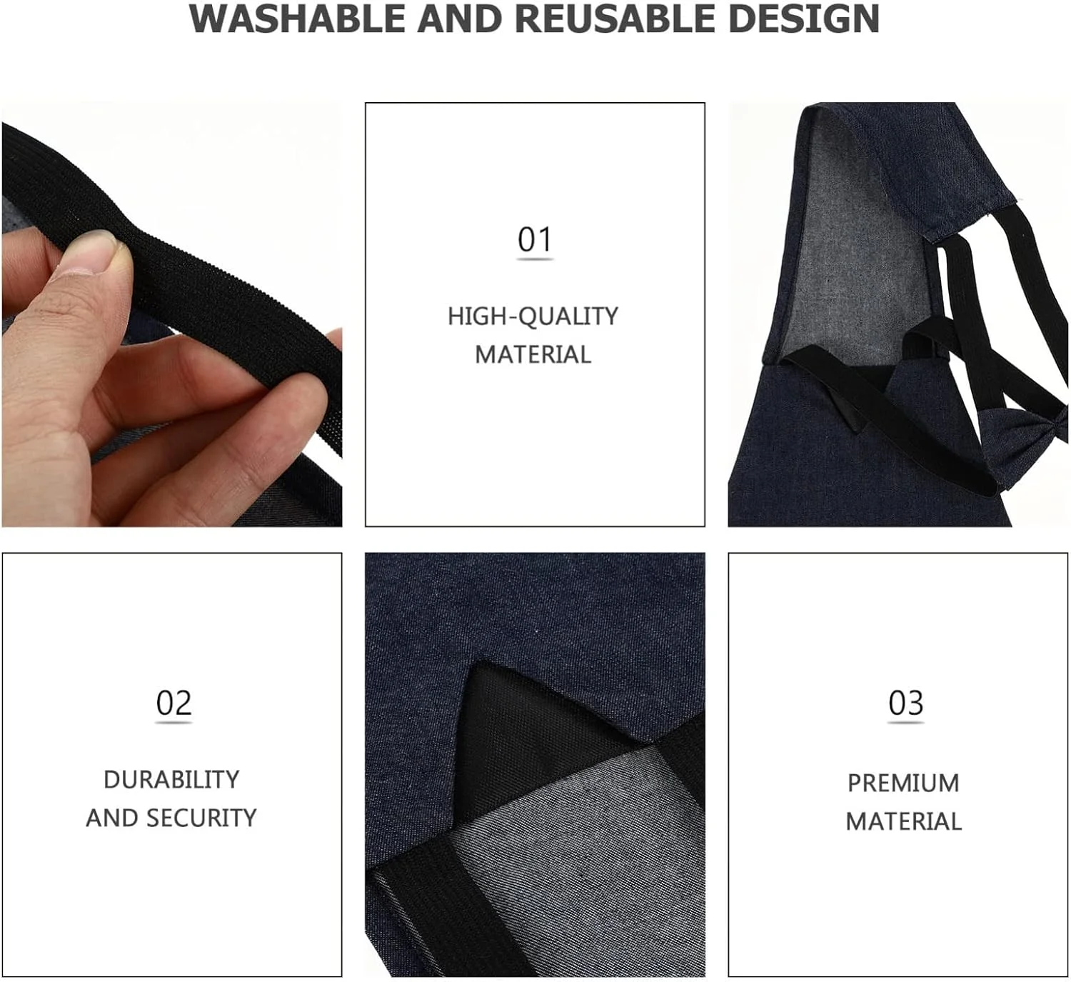 پوشک حیوانات خانگی، قابل شستشو و استفاده مجدد، پارچه ای، مناسب برای غاز، اردک و مرغ، با طرح پاپیون، سرمه ای