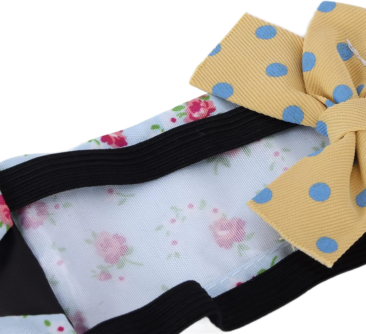 پوشک مرغ، پوشک حیوانات خانگی پارچه ای قابل استفاده مجدد برای طیور، لباس غاز تنفسی با پاپیون، پوشک اردک برای اردک های خانگی، برای خروس، مرغ و جوجه (آبی سایز M)