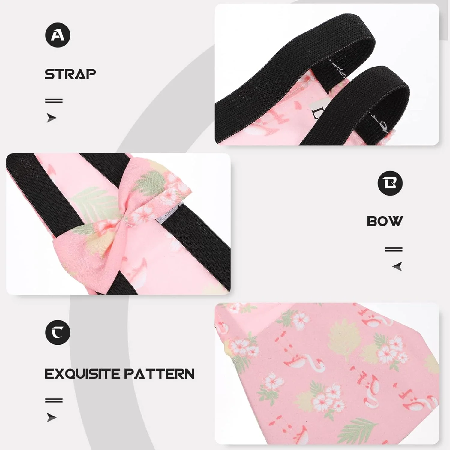 پوشک حیوانات خانگی پارچه ای قابل شستشو با پاپیون برای غاز، اردک و مرغ