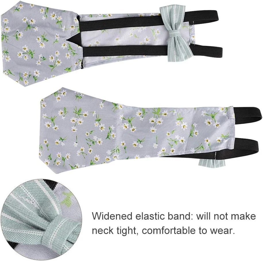 پوشک قابل تنظیم حیوانات خانگی اردک غاز مرغ با پاپیون، لباس پارچه ای قابل حمل و شستشو برای مرغ