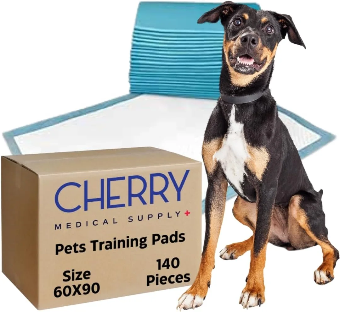 پدهای آموزشی حیوانات خانگی سایز خیلی بزرگ 60 در 90 سانتی‌متر، بسته‌بندی 140 عددی در 14 بسته، پدهای فوق‌العاده جاذب ادرار برای سگ‌ها، پدهای ضد نشت برای آموزش دستشویی توله‌سگ‌ها، گربه‌ها، خرگوش‌ها