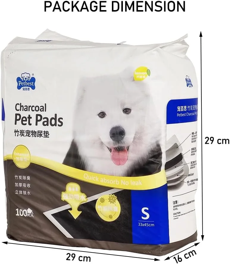 پد آموزشی سگ زغالی 100 عددی برای نژادهای کوچک، زیرانداز ادرار سگ یکبار مصرف 5 لایه با طراحی ضد نشت و خشک شونده سریع، مقاوم در برابر پارگی و رایحه لیمو، ایده آل برای استفاده در داخل خانه 45 سانتی متر (مشکی) پد آموزشی سگ زغالی 100 عددی برای نژادهای کوچک، زیرانداز ادرار سگ یکبار مصرف 5 لایه با طراحی ضد نشت و خشک شونده سریع، مقاوم در برابر پارگی و رایحه لیمو، ایده آل برای استفاده در داخل خانه 45 سانتی متر (مشکی)