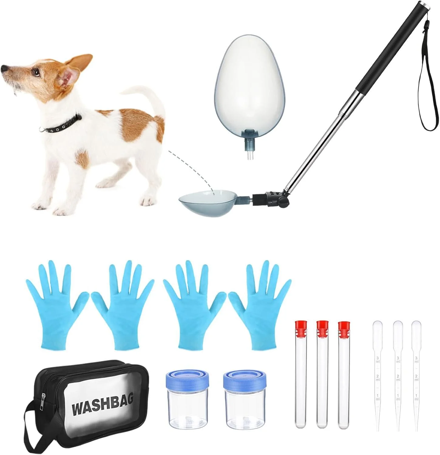 وسیله جمع آوری مدفوع سگ، جمع کننده تلسکوپی نمونه ادرار، نگهدارنده زاویه قابل تنظیم برای خانه بازی توله سگ، قفس، فرش حیوانات خانگی، مبلمان کف