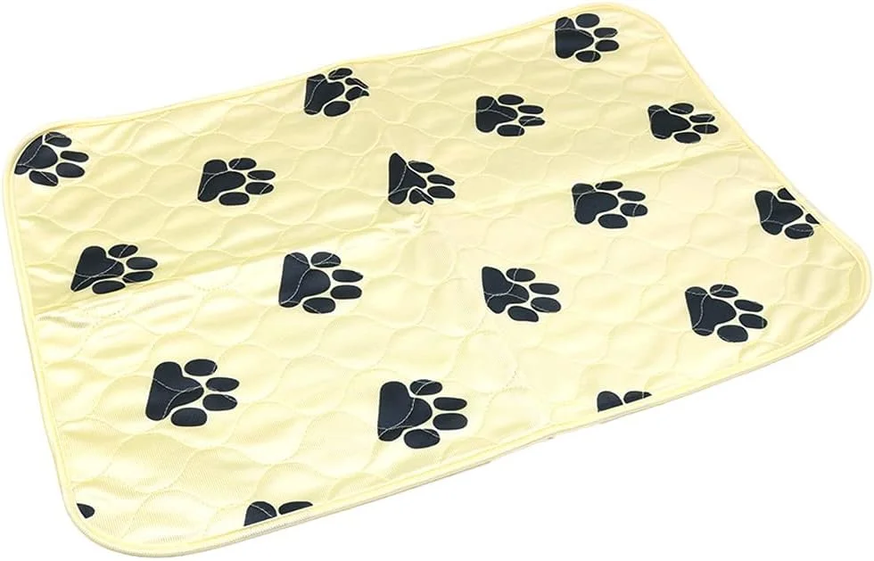 پد غیر لغزنده قفس سگ CENPEK، پد ادرار برای حیوانات خانگی، سگ ها، گربه ها، پدهای سگ قابل شستشو با پد آموزش سگ تنفسی و جاذب سریع - زرد