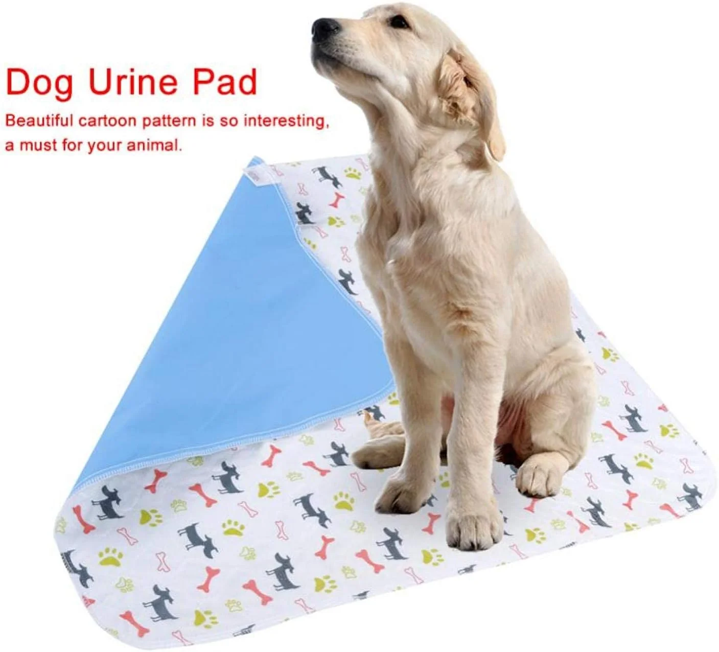 پد ادرار سگ، پد ادرار سگ ضد آب با طرح کارتونی، قابل استفاده مجدد، پد ادرار حیوانات خانگی