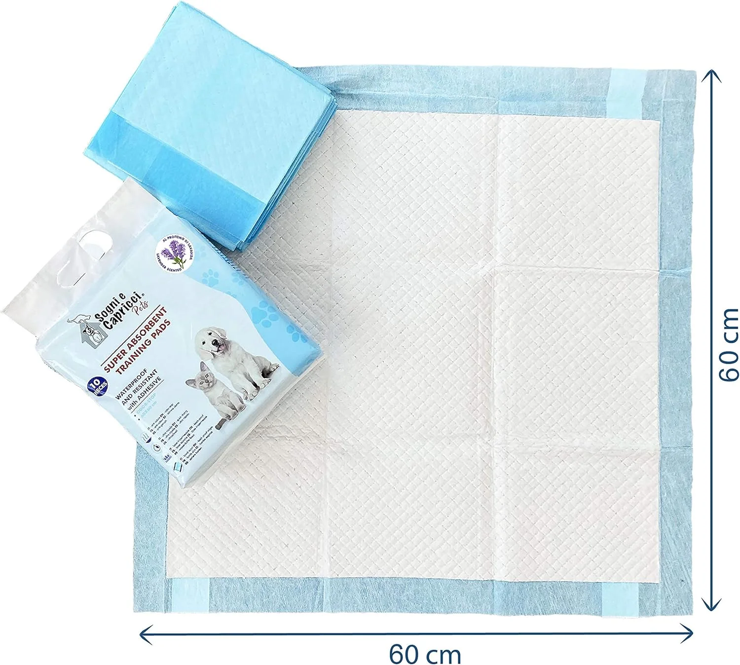 پد جاذب ادرار حیوانات خانگی Sogni e Capricci، اسطوخودوس، 1 بسته (80 عدد)