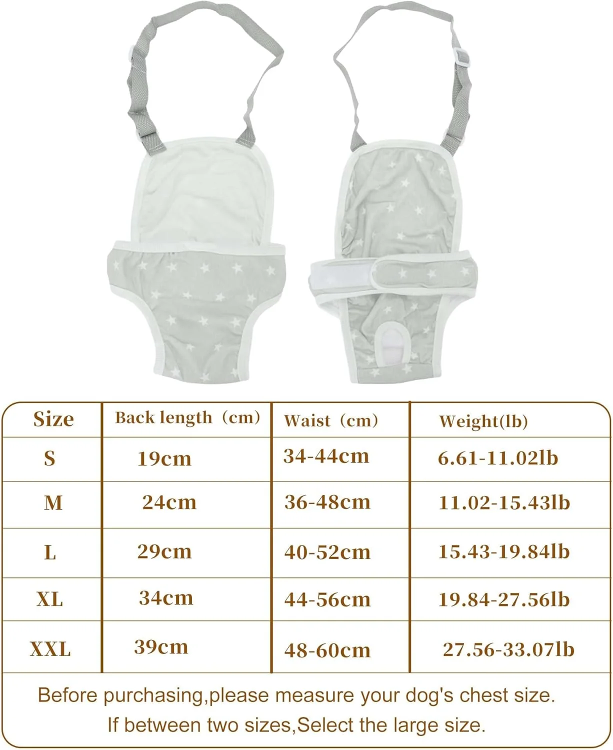 شورت بهداشتی سگ ماده، شورت فیزیولوژیکی توله سگ، لباس زیر حیوانات، شلوار قابل شستشو و استفاده مجدد با بندهای قابل تنظیم، خاکستری XL