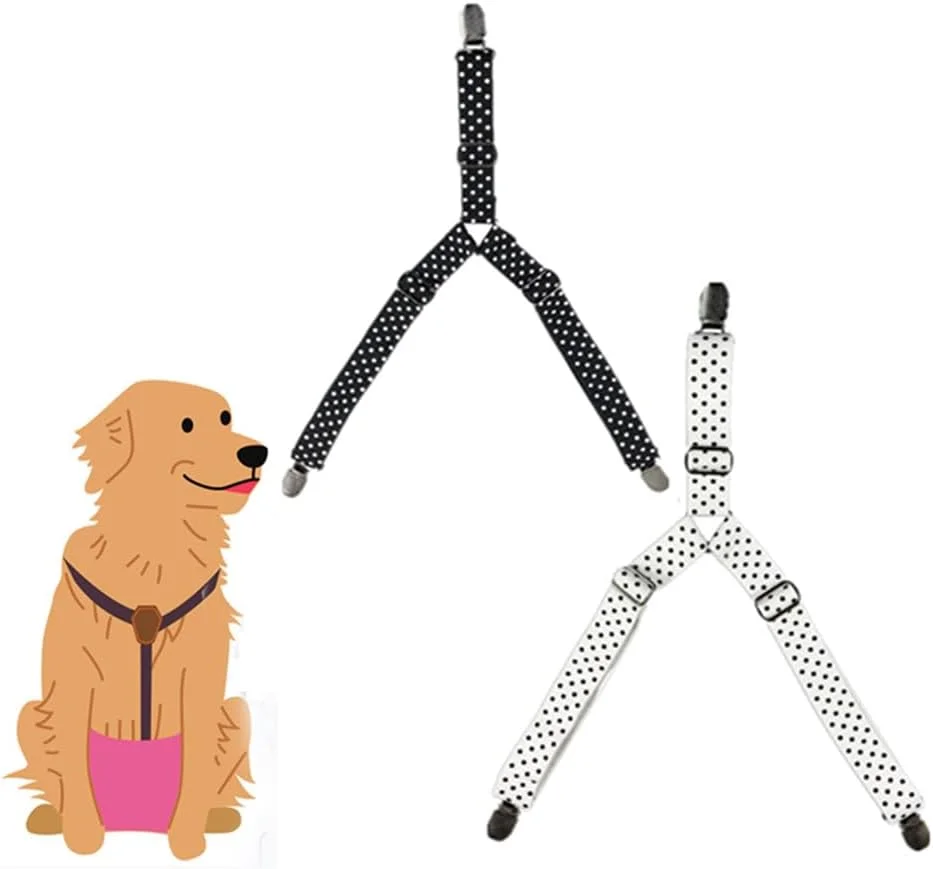 دو عدد بند سگ، بند نگهدارنده پوشک سگ، بند سگ برای پوشک، بند سگ برای توله سگ
