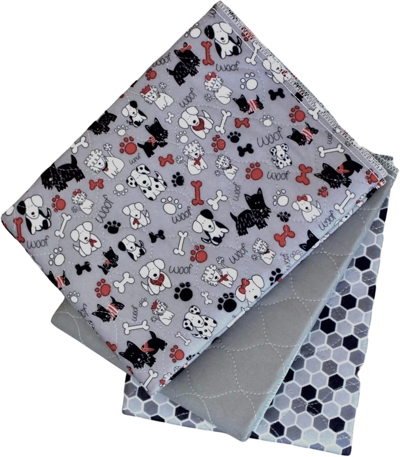 پدهای ادرار سگ قابل شستشو کالدوال، پدهای توله سگ قابل استفاده مجدد، فوق العاده جاذب، 5 لایه لحافی ضد آب، آموزش زایمان، قفس لانه، پدهای حیوانات خانگی تا سایز XL (24" x 36" پد ادرار (بسته 3 عددی))