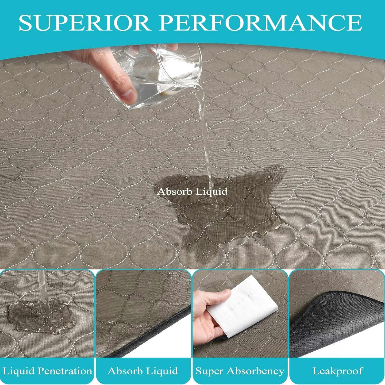 پدهای ادرار شوی سگ، 208x208 سانتی متر، پدهای توله سگ بزرگ قابل استفاده مجدد، پدهای آموزش سگ با خشک شدن سریع، پدهای ادرار ضد لغزش سگ، پدهای زایمان، پد توله سگ، 1 عدد، قهوه ای پدهای ادرار شوی سگ، 208x208 سانتی متر، پدهای توله سگ بزرگ قابل استفاده مجدد، پدهای آموزش سگ با خشک شدن سریع، پدهای ادرار ضد لغزش سگ، پدهای زایمان، پد توله سگ، 1 عدد، قهوه ای