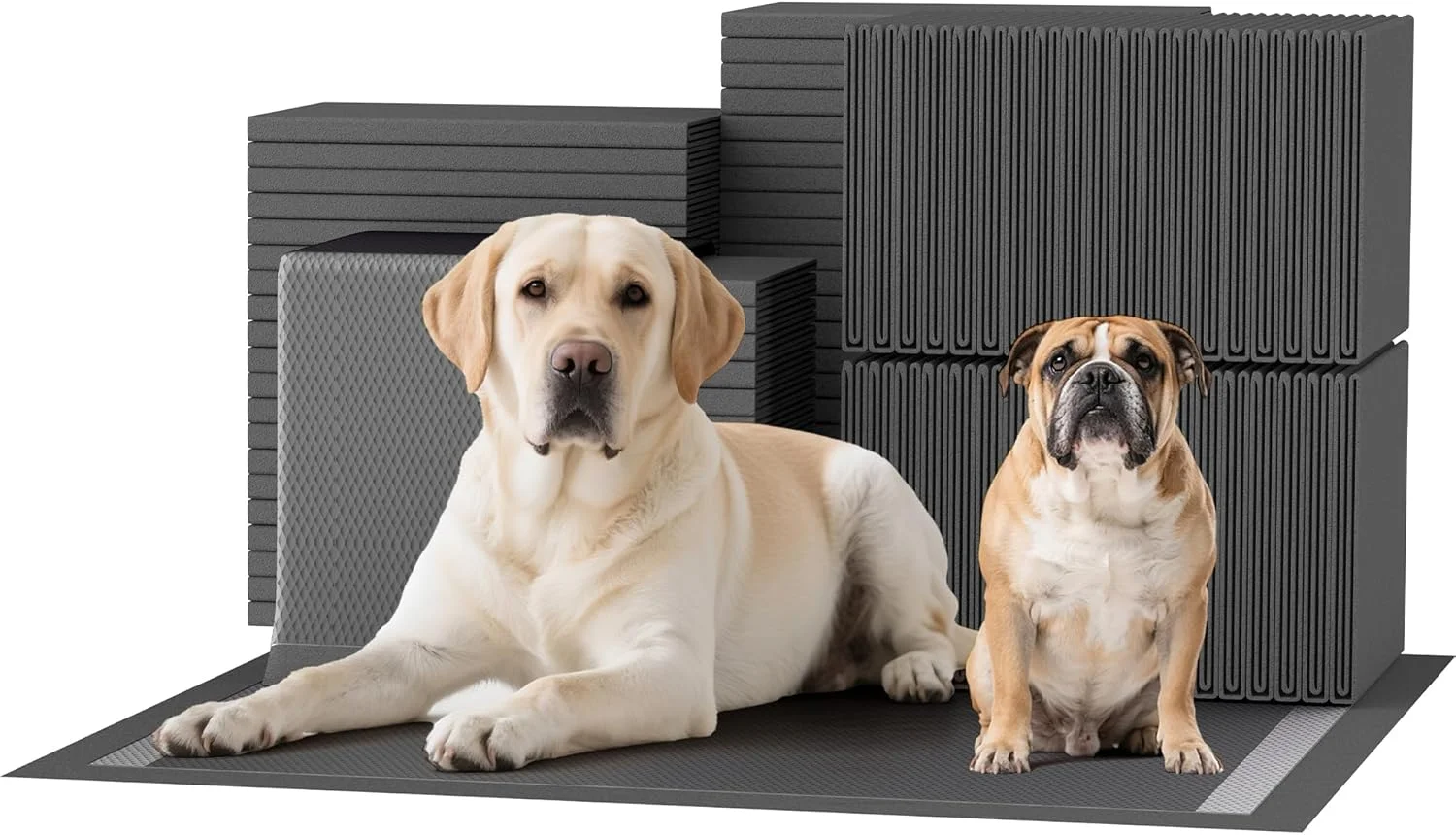 پدهای جاذب فوق العاده زغال چوب Bulubaky برای سگ، کنترل بوی کربن فعال سایز ایکس لارج 71x86 سانتی متر، پدهای یکبار مصرف آموزش ادرار حیوانات خانگی برای سگ، گربه، خرگوش (زغال چوب)