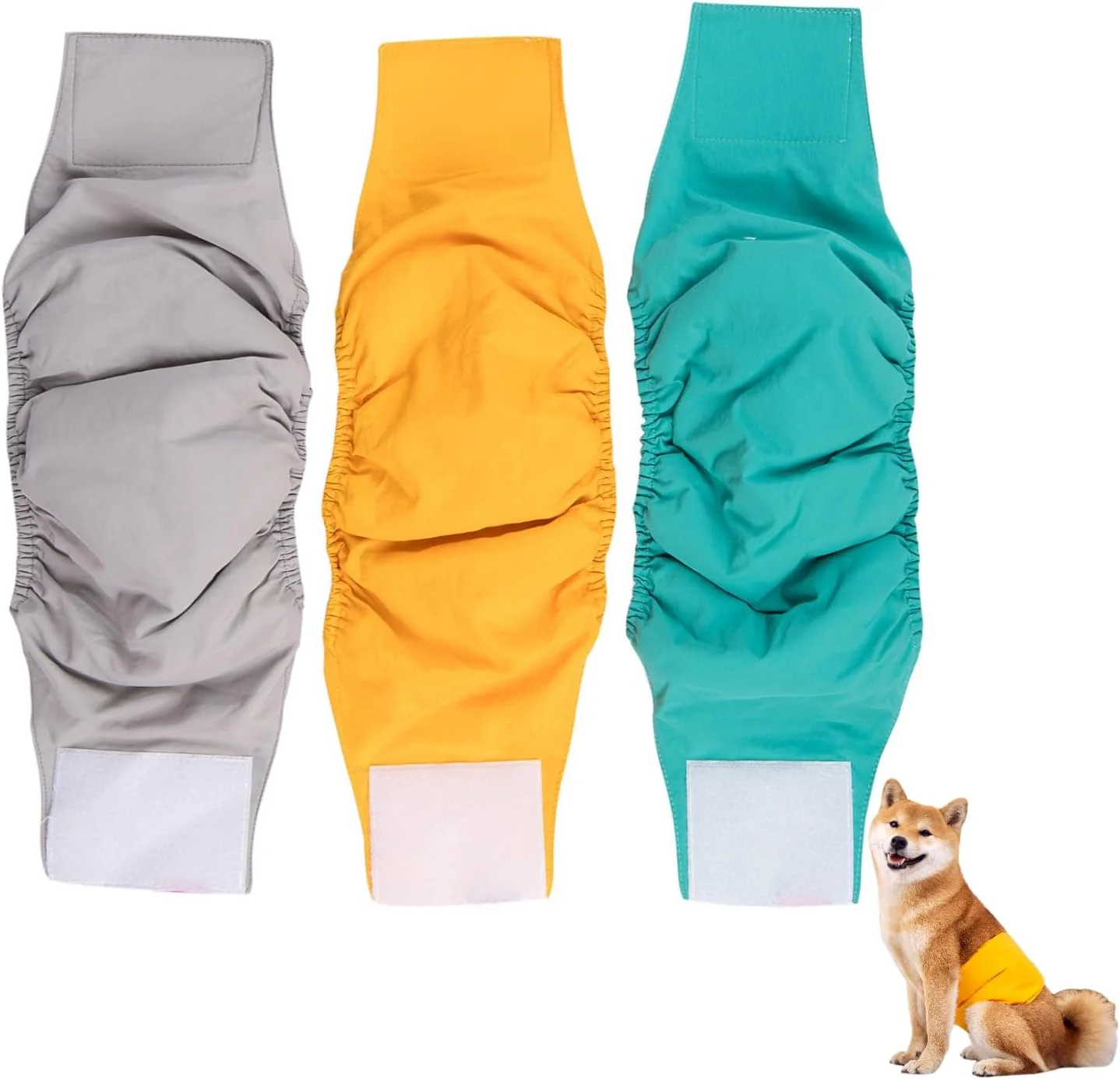 شورت بهداشتی سگ نر قابل شستشو 3 عددی، کمربند شکمی قابل استفاده مجدد برای سگ ها، پوشینه سگ، مراقبت های بعد از جراحی نرم و آموزش (متوسط)