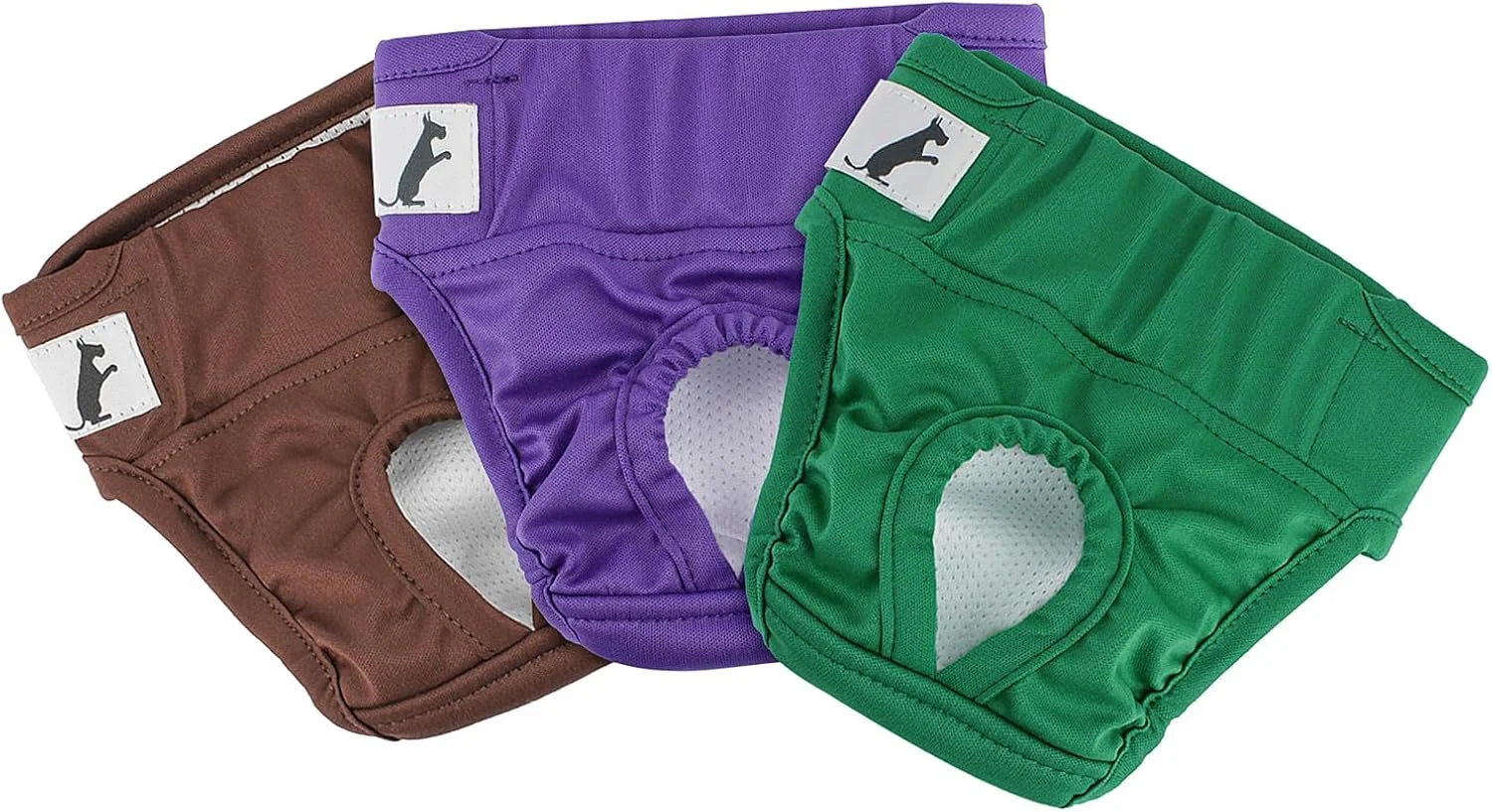 پوشک سگ زنانه Billionchains، قابل استفاده مجدد، قابل تنظیم، 3 عدد برای سگ های متوسط تا بزرگ - XXL