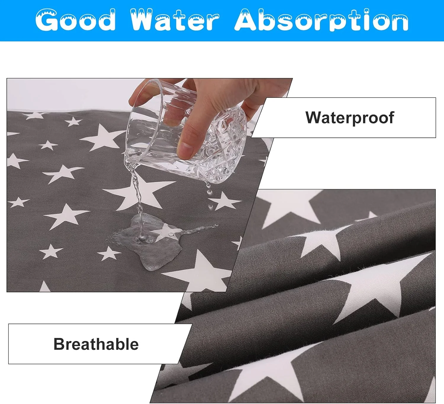 پد آموزشی سگ بستومروغ، 2 عدد، ضد آب، زیرانداز سگ ضد لغزش، پد ادرار سگ قابل شستشو با جذب سریع، پد آموزشی سگ قابل استفاده مجدد مناسب برای سگ، گربه و خرگوش (50x70 سانتی متر) (خاکستری)