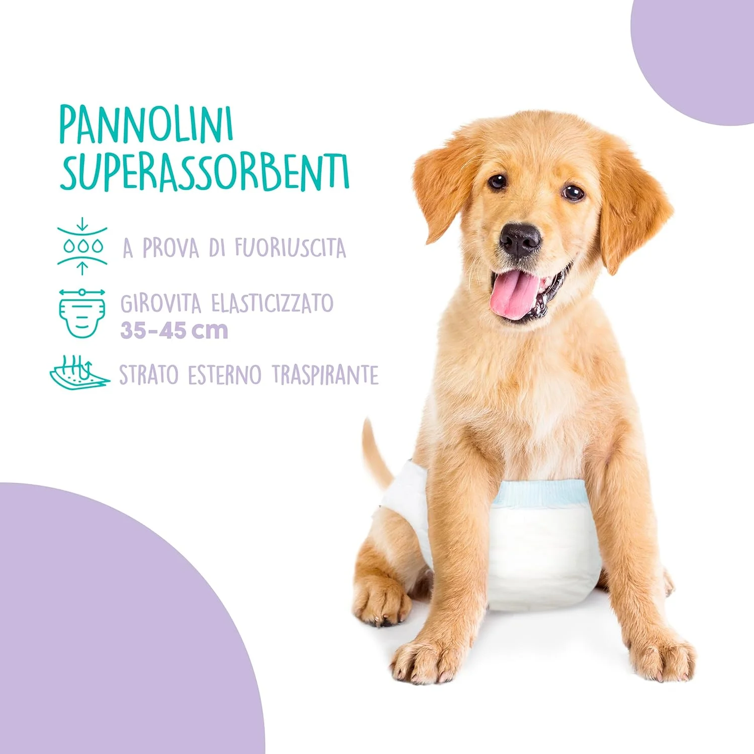 بهترین دوست - پوشک یکبار مصرف سگ PìStop. شلوارهای یکبار مصرف با پلیمرهای فوق جاذب. تناسب و استحکام عالی با بست چسبی | سایز S، دور کمر 35-45 سانتی متر. بسته 12 عددی