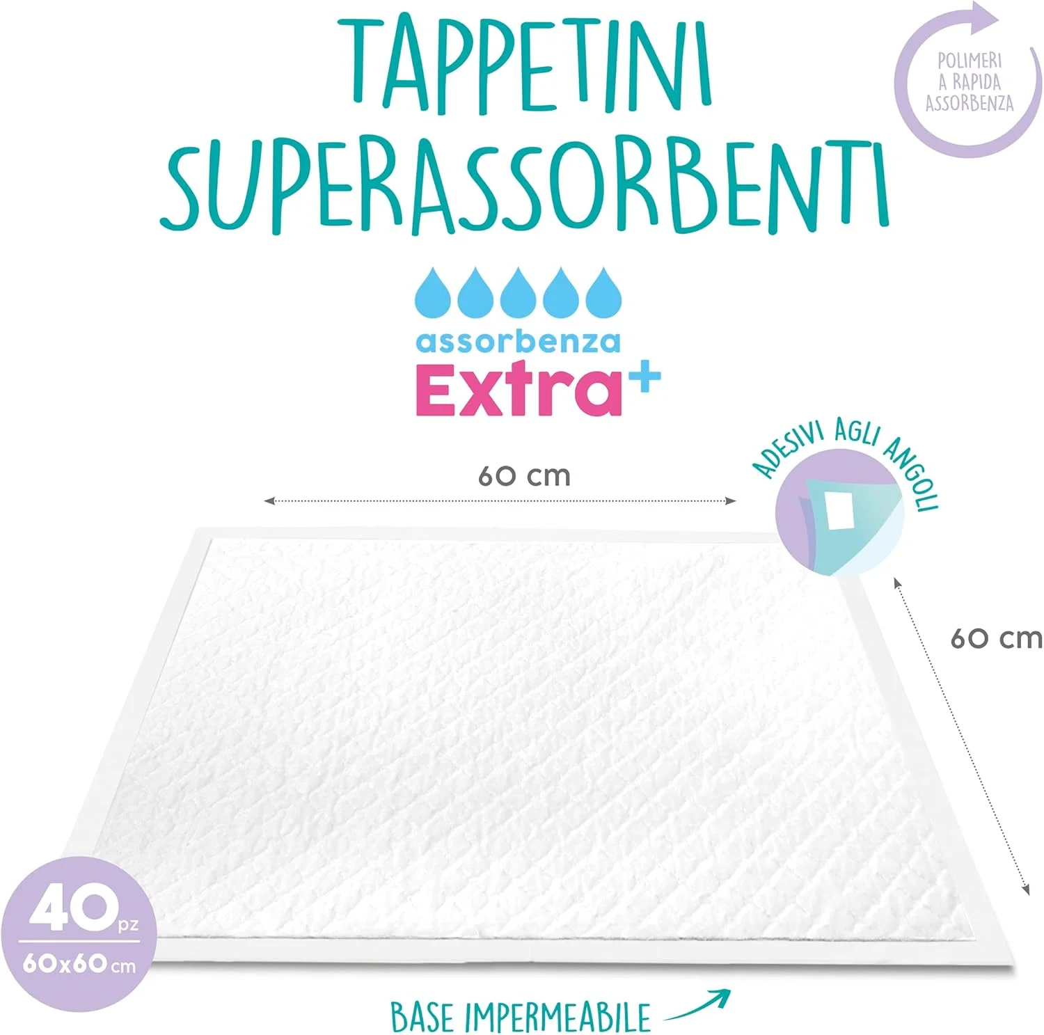 پد جاذب ادرار سگ بست فرند مدل PI'-STOP سایز 60X60 سانتی متر، 40 عددی، پارچه ای