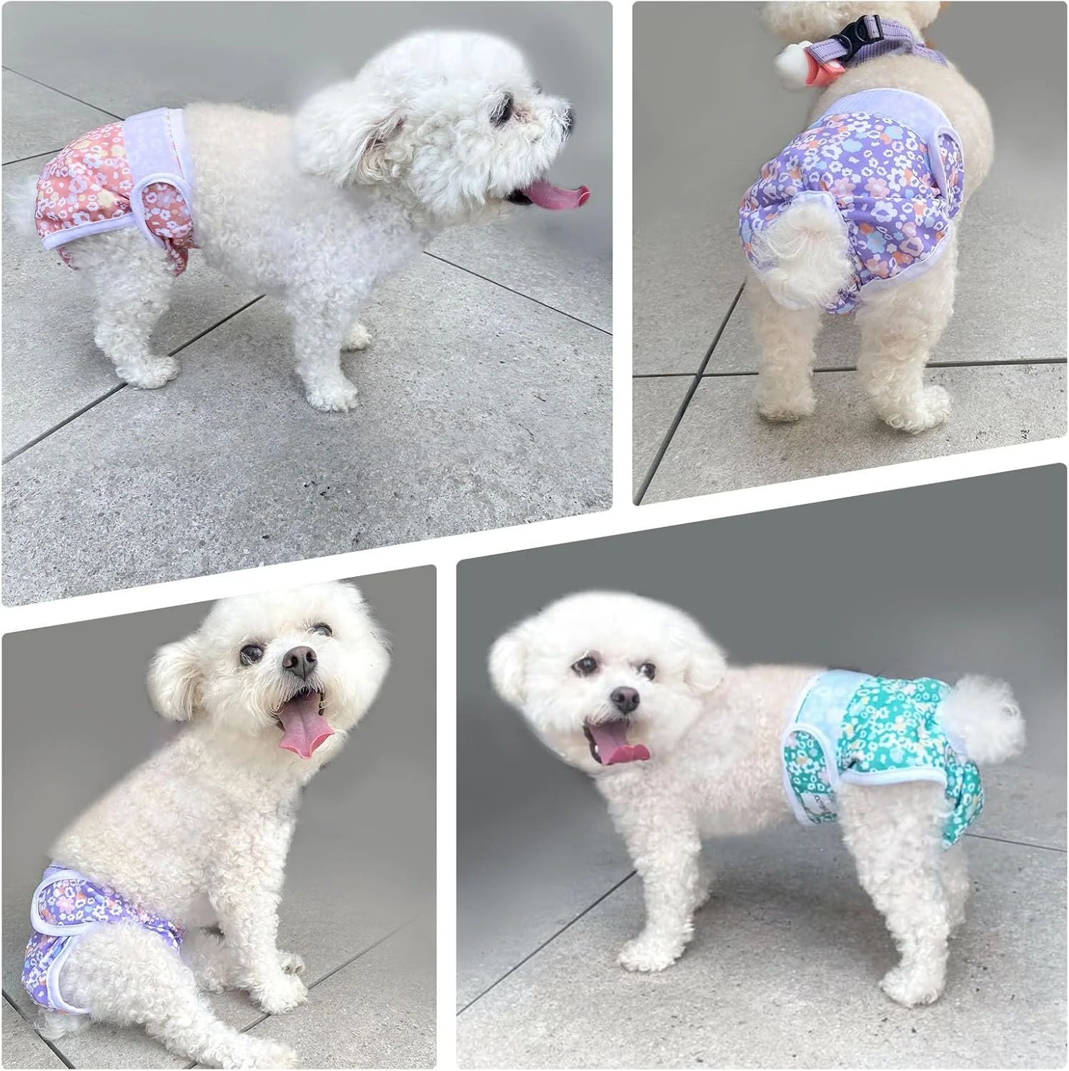 پوشک سگ ماده BELLA & PAL، بسته 3 عددی، پوشک سگ بسیار جاذب برای سگ های کوچک، پوشک توله سگ ضد نشت برای سگ ماده در دوران فحلی، بی اختیاری ادرار، ادرار هیجانی