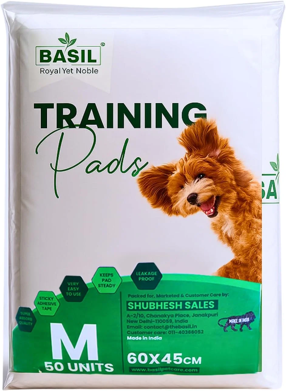 پدهای آموزشی سگ باسیل سفید 50 عددی (45 * 60 سانتی متر)