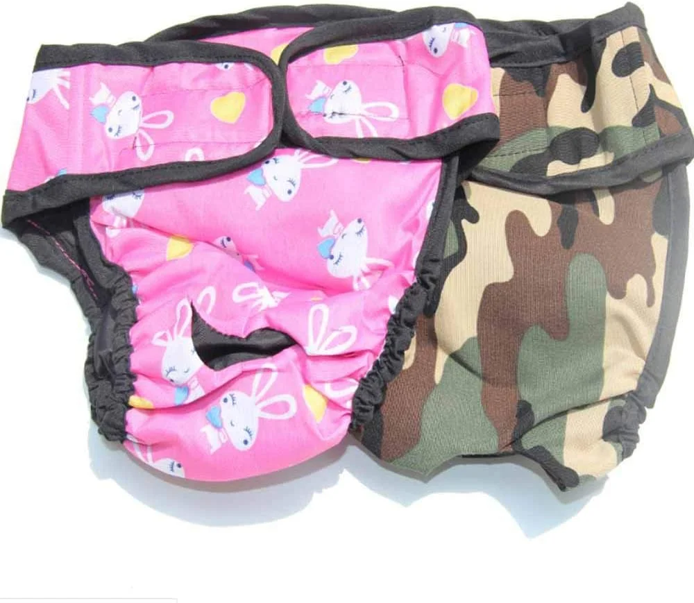 ست 2 عددی شورت ضد جفت گیری سگ BABEE (صورتی + استتار)