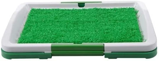 پد باکس بستر سگ سه لایه | سینی توری چمن مصنوعی برای آموزش دستشویی | توالت حیوانات خانگی داخلی/خارجی