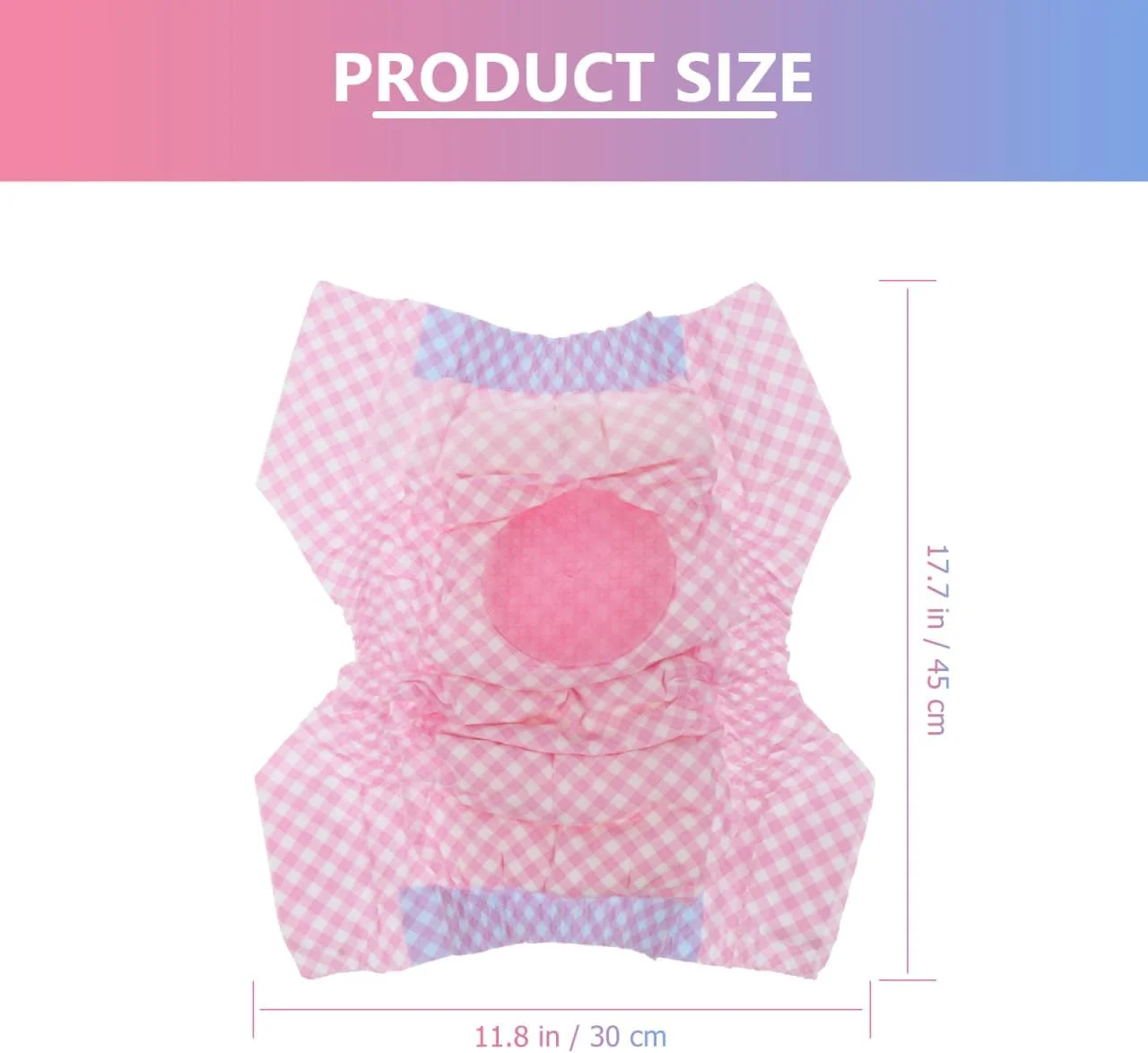 بالاکو 12 عدد پوشک سگ یکبار مصرف، پدهای بسیار جاذب ادرار با سوراخ دم برای توله سگ های دختر و گربه ها (S)