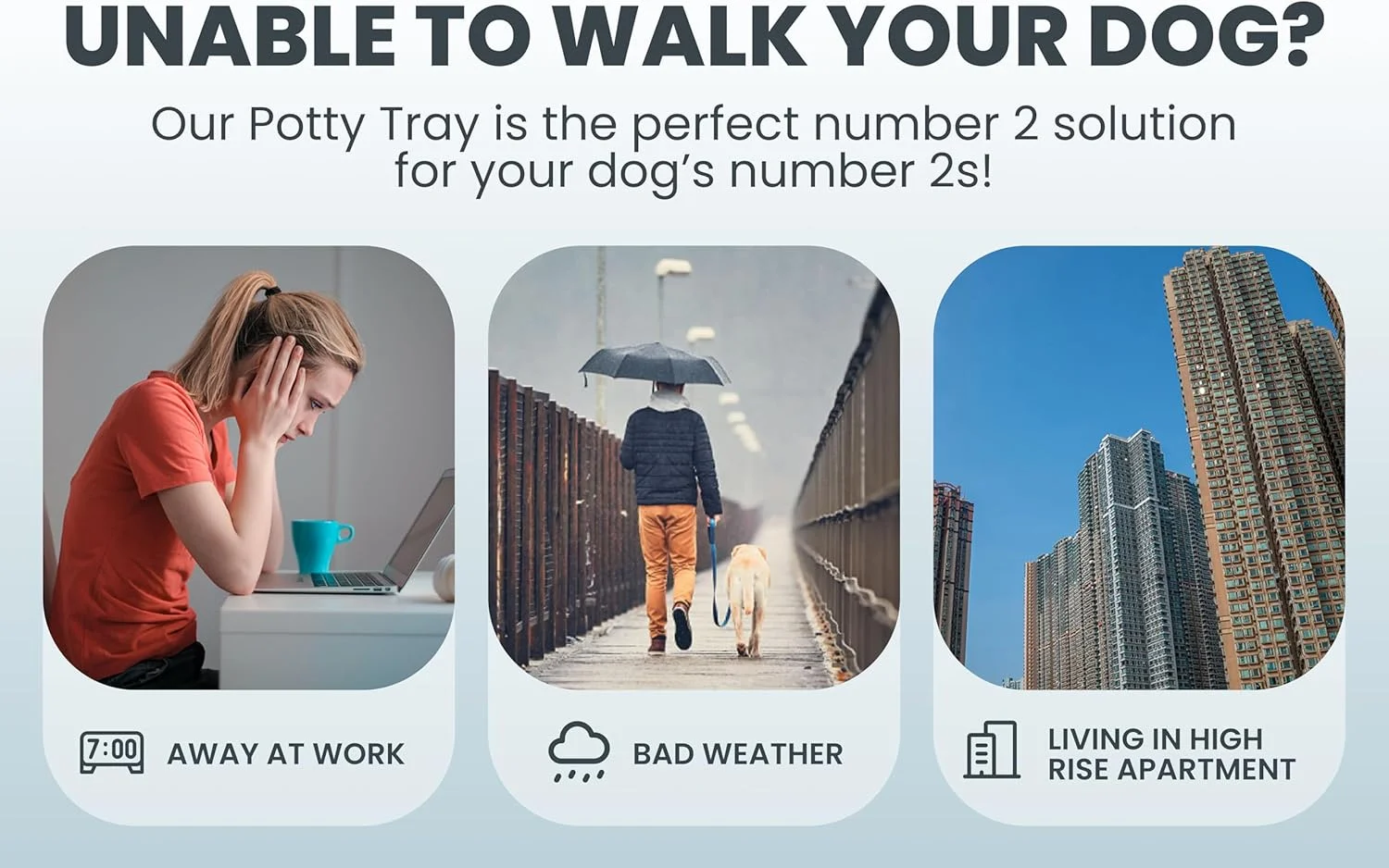 سینی دستشویی سگ/نگهدارنده پد ادرار توله سگ 63.5x50.8 سانتی متر، آموزش ادرار در داخل خانه برای سگ های کوچک و متوسط