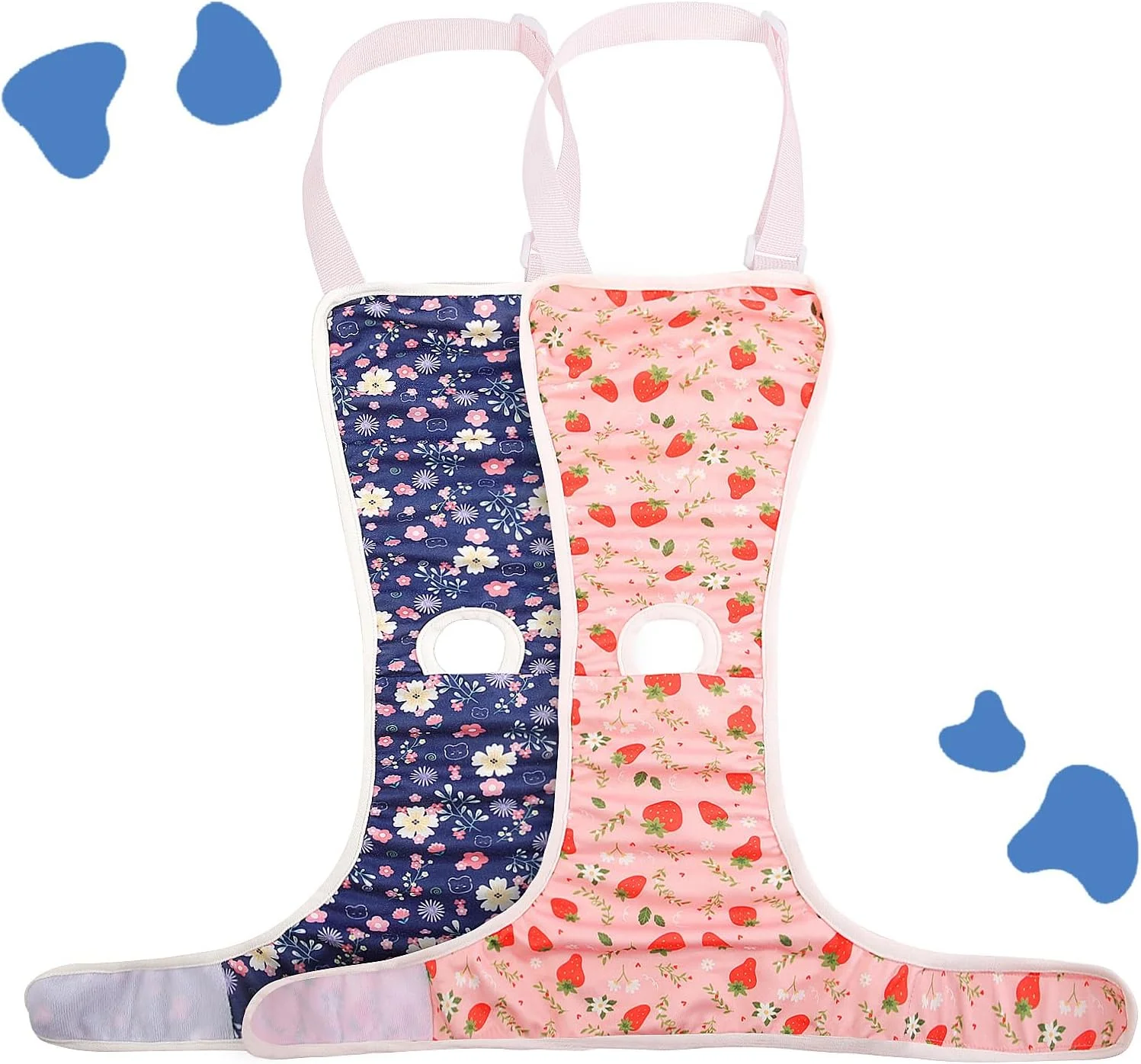 ست 2 عددی پوشک سگ ماده ASENKU، ساسپندر سگ، پوشک سگ قابل استفاده مجدد برای سگ های ماده کوچک، شورت بهداشتی سگ قابل شستشو برای سگ های دختر کوچک در دوره فحلی