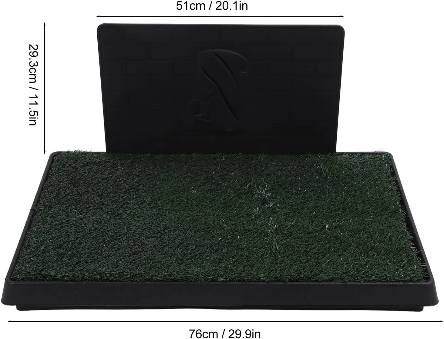 پد چمن سگ Asixxsix با سینی، توالت چمن مصنوعی بزرگ، پد ادرار قابل استفاده مجدد برای سگ ها، واقع گرایانه، بوی کمتر، توالت برای بالکن، نگهدارنده پد ادرار آموزش توالت (سایز بزرگ با بافل)