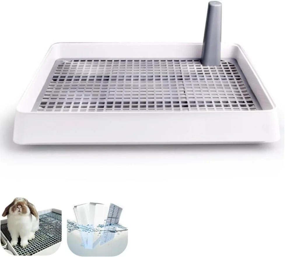 سینی توالت سگ Aokraty، پد آموزشی توری بدون بو برای توله سگ، سینی های محافظت از کف برای آموزش سگ با ستون ادرار برای آموزش ادرار سگ های کوچک، 57.2x45.5x7.8 سانتی متر