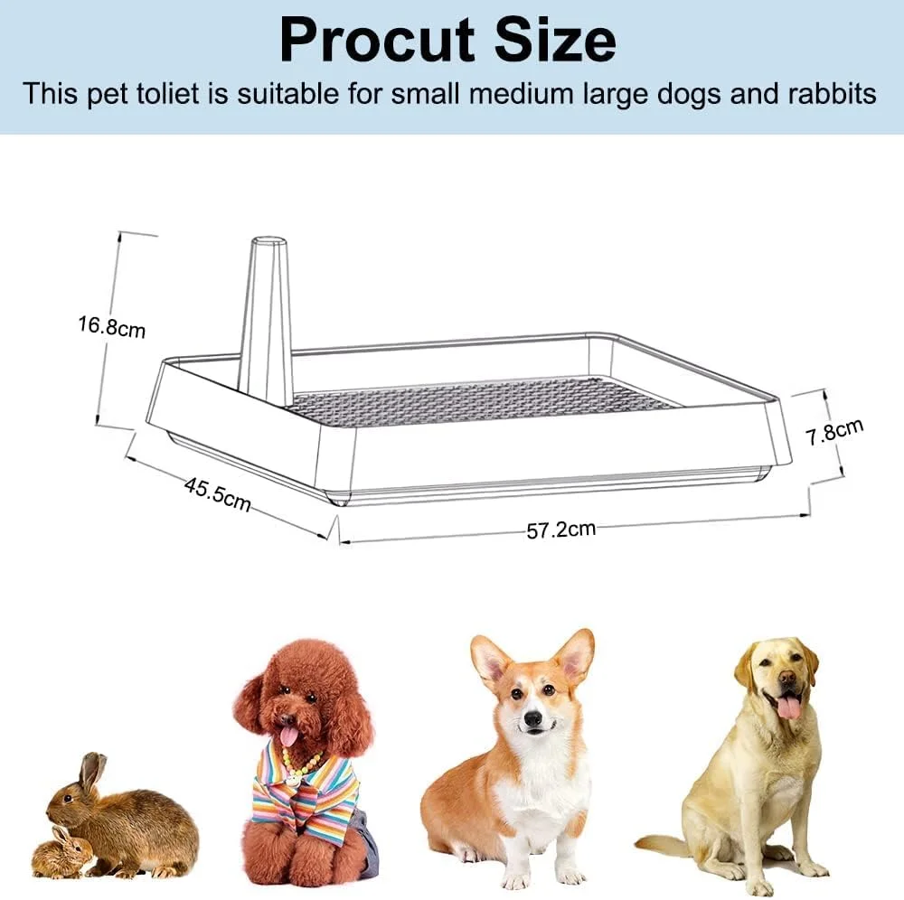 سینی توالت سگ Aokraty، پد آموزشی توری بدون بو برای توله سگ، سینی های محافظت از کف برای آموزش سگ با ستون ادرار برای آموزش ادرار سگ های کوچک، 57.2x45.5x7.8 سانتی متر