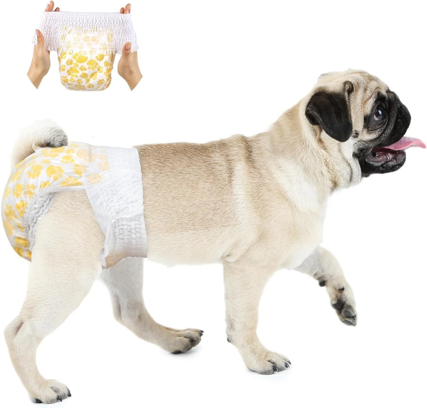 پوشک سگ توله سگ، بسته 10 عددی پوشک سگ با پوشش کامل برای سگ های ماده، پوشک حیوانات خانگی تنفسی و راحت برای توله سگ های نژاد کوچک، ایده آل برای دوره فحلی و بی اختیاری ادرار (سایز S)