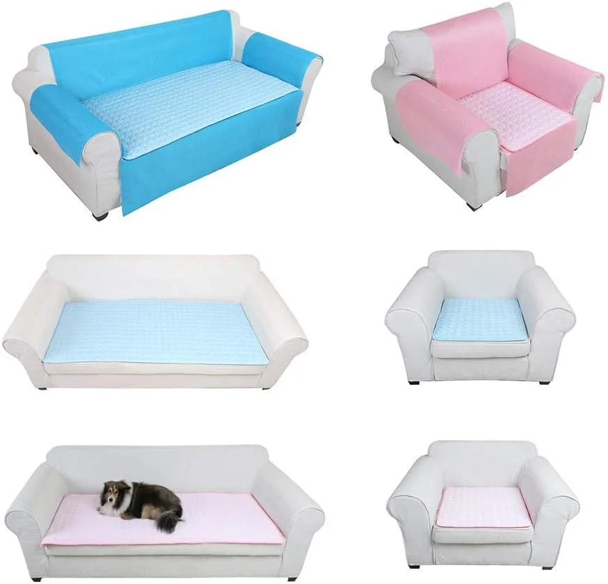 پد ضد لغزش قابل شستشو برای ادرار حیوانات خانگی، پد ادرار سگ قابل استفاده مجدد برای آموزش توله سگ - خاکستری_L