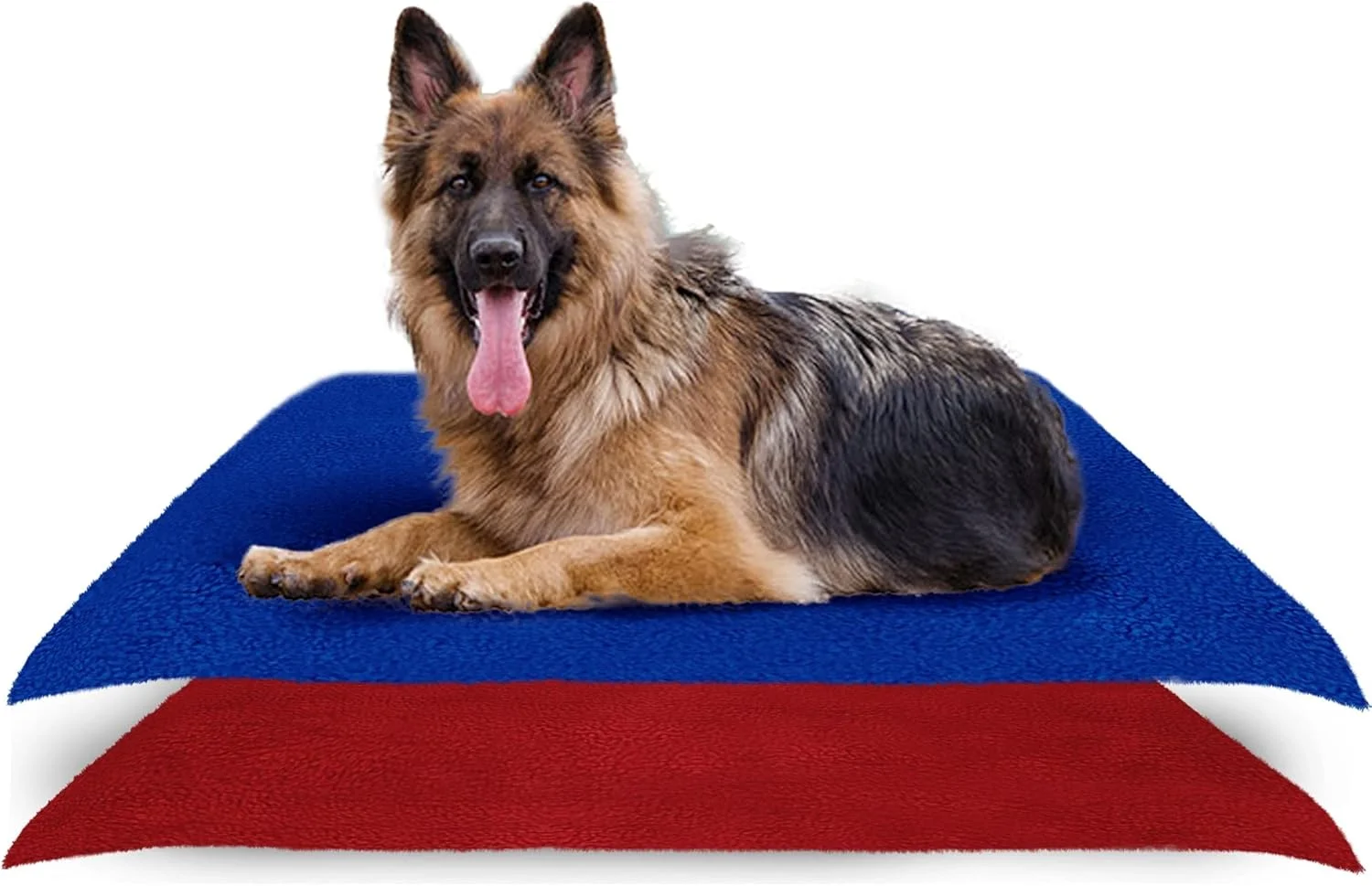 ملحفه ضدآب و قابل شستشوی تخت سگ، محافظ تخت - سایز بزرگ (100cm X 140cm) (آبی رویال + مارون)
