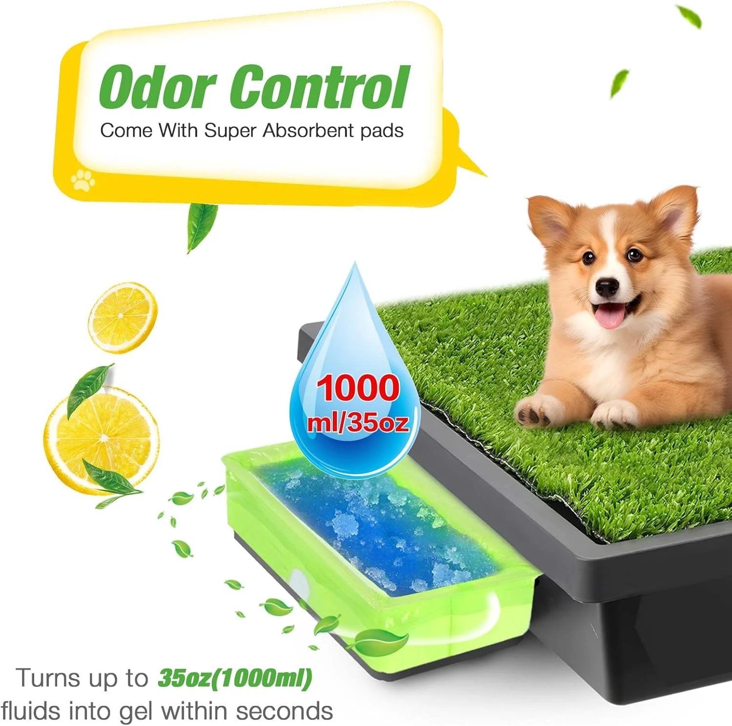 بسته 30 عددی کیسه های بستر حیوانات خانگی با پدهای فوق جاذب برای سینی ادرار سگ، کیسه های یکبار مصرف با بند کشی، رایحه لیمو