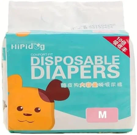۱۰ عدد پوشک یکبار مصرف فوق العاده جاذب و ضد نشت سگ ماده - سایز M (۳.۶۳-۶.۳۵ کیلوگرم) - مناسب و راحت، مراقبت آسان از حیوانات خانگی، قابل تنظیم و ایمن برای نژادهای کوچک - لوازم حیوانات خانگی