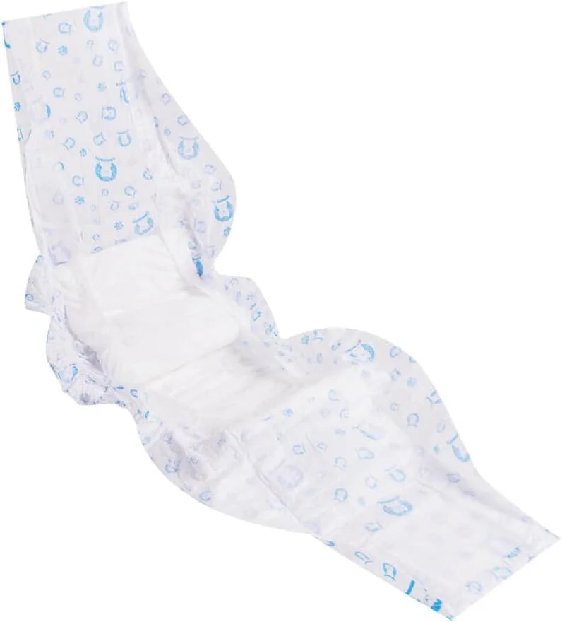 پوشک یکبار مصرف سگ نر AllPetSolutions - استفاده آسان و نرم، مناسب برای سگ های دارای بی اختیاری ادرار - فوق العاده جاذب، بدون نشتی - لوازم حیوانات خانگی برای مسافرت - بسته 12 عددی، سایز: 8-16 کیلوگرم