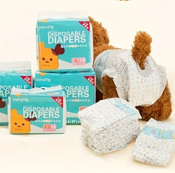 پوشک سگ یکبار مصرف فوق العاده جاذب و ضد نشت AL ARQAM برای سگ های نر - سایز S (0.91-1.81 کیلوگرم) - مناسب و راحت، مراقبت آسان از حیوانات خانگی، قابل تنظیم و ایمن برای نژادهای کوچک - لوازم حیوانات خانگی