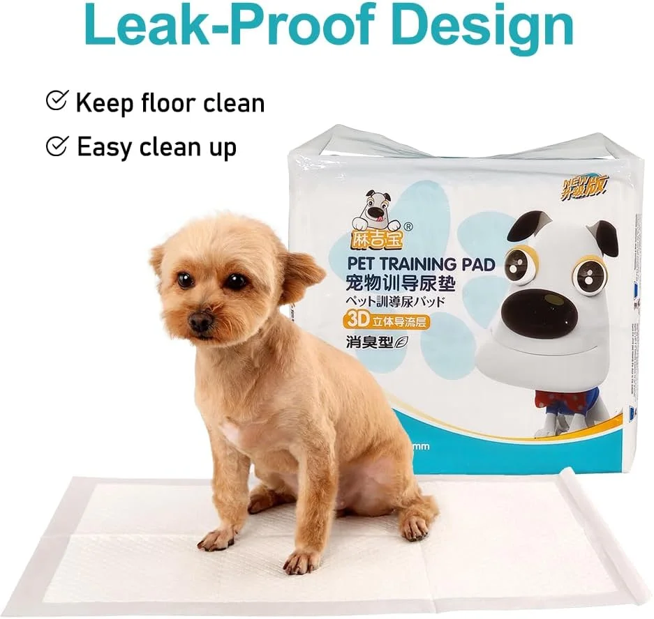 پد آموزشی حیوانات خانگی 25 عددی برای سگ ها در همه اندازه ها، پدهای ادرار یکبار مصرف فوق العاده جاذب با 6 لایه، طراحی ضد نشت، مقاوم در برابر پارگی و کنترل بو، زمین را خشک و تمیز نگه دارید 90 سانتی متر (سفید)